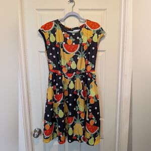 Bea and Dot By Modcloth Fruit And Polka Dot Print Dress